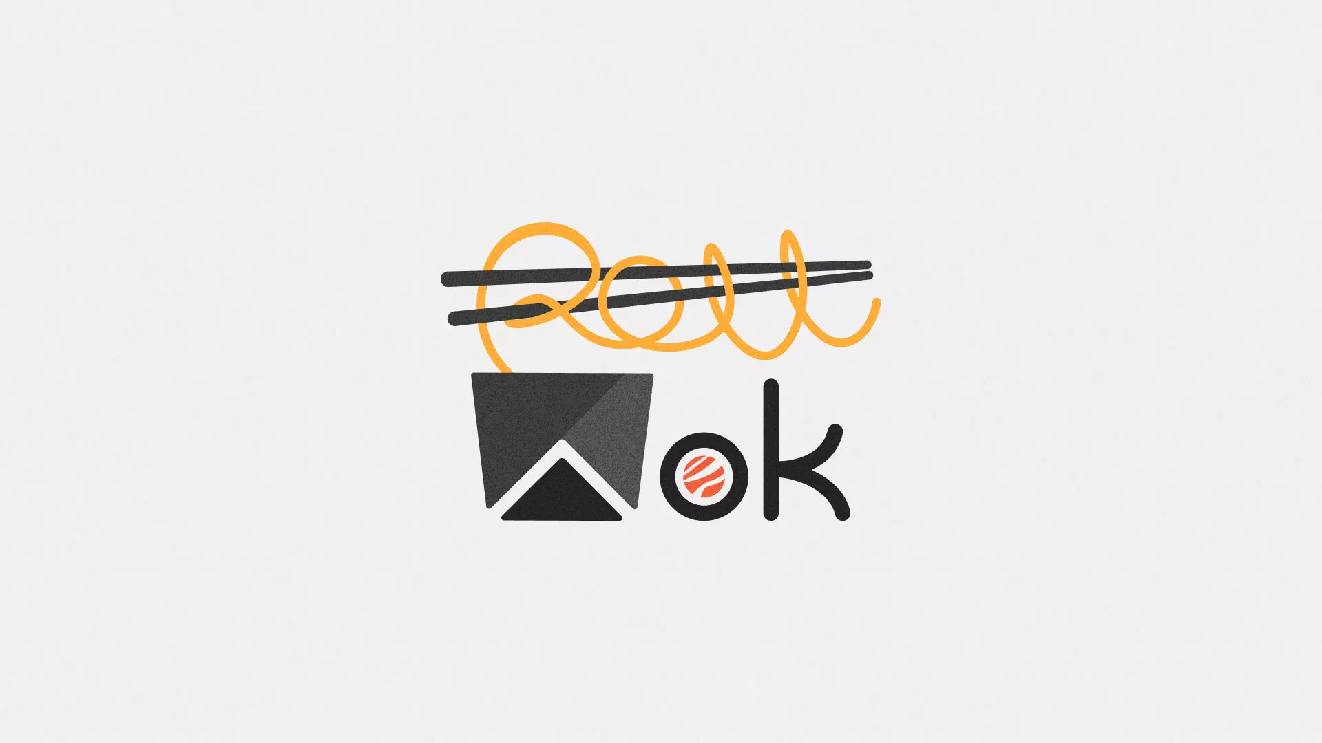 Разработка логотипа суши-бара «Roll Wok Club» в Волчанске